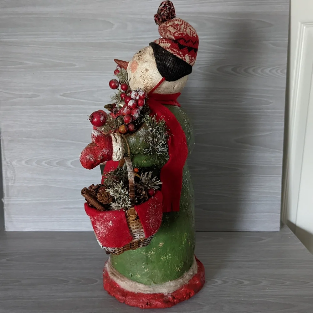 Thomas Panetta Krisnick Signed Rustic Snowman
